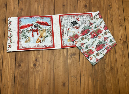 Snowman Quilted Table Runner