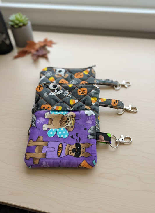 Halloween Pups Keychain Wallets
