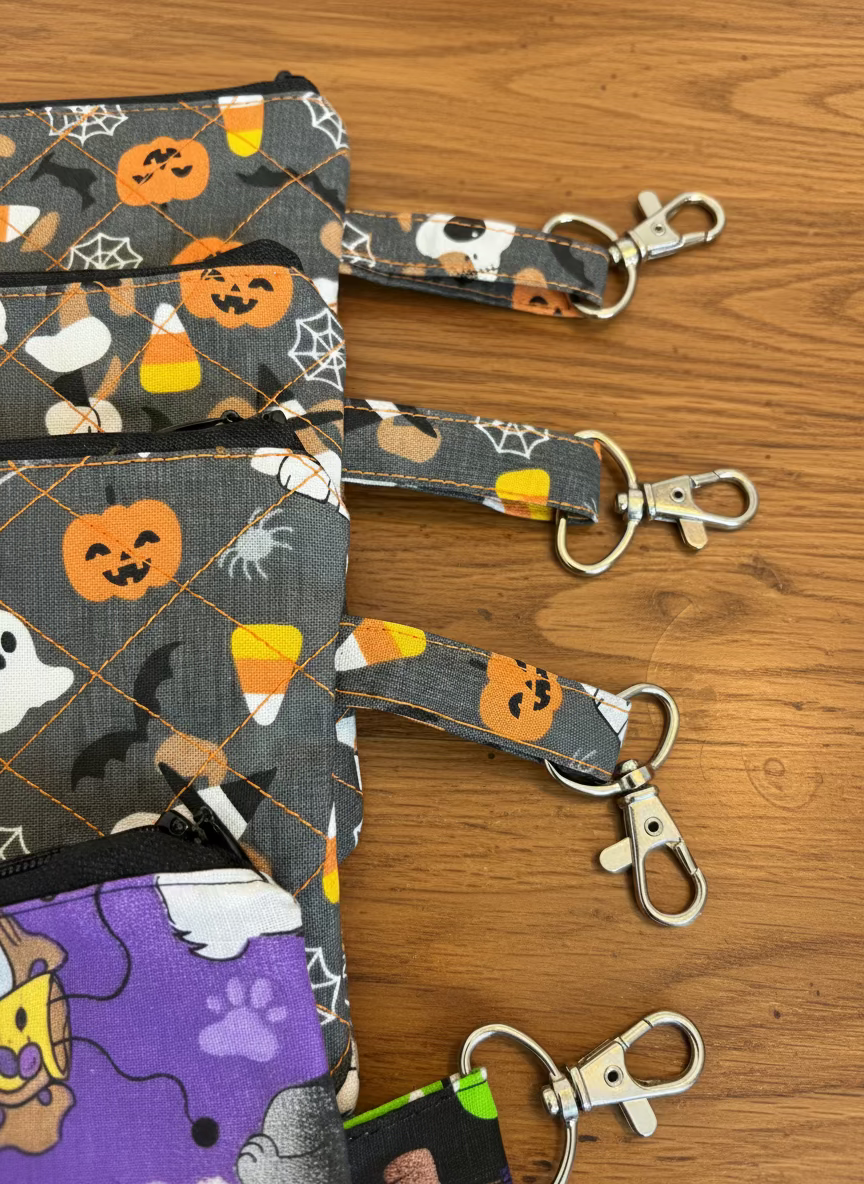 Halloween Pups Keychain Wallets