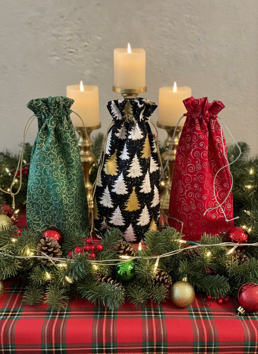 Christmas Wine Bottle Gift Bags