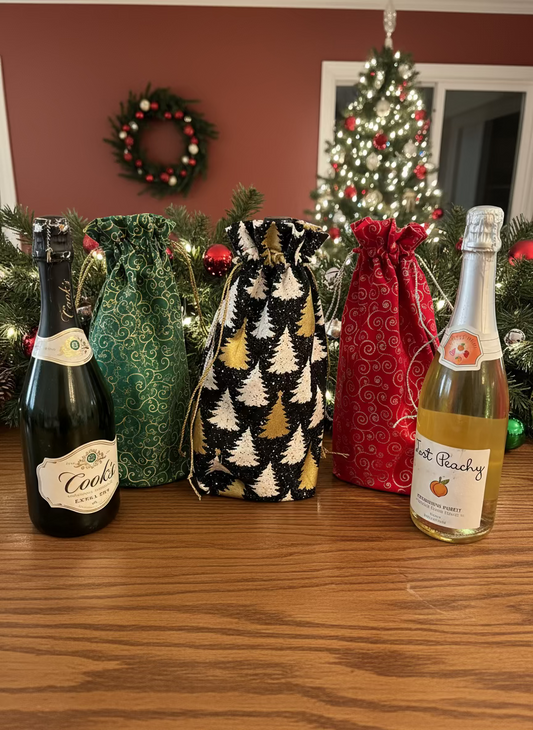 Christmas Wine Bottle Gift Bags