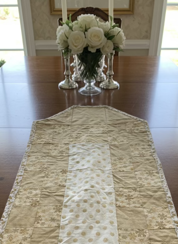 Christmas Gold Extra Long Table Runner