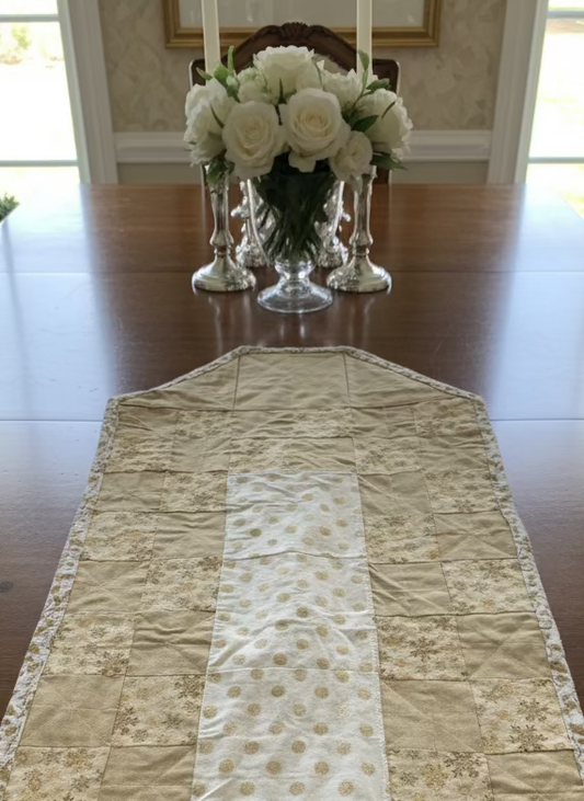Christmas Gold Extra Long Table Runner