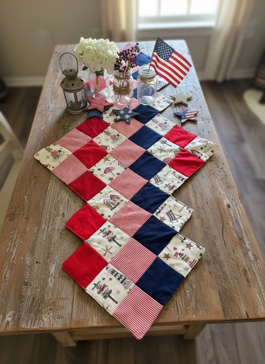 Patriotic Zig Zag Table Runner