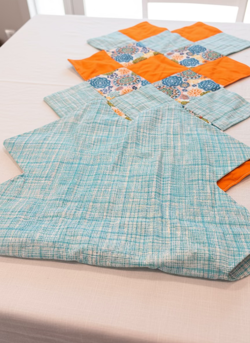 Summer Floral Zig Zag Table Runner