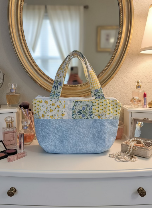 Floral Garden Mini Zipper Tote