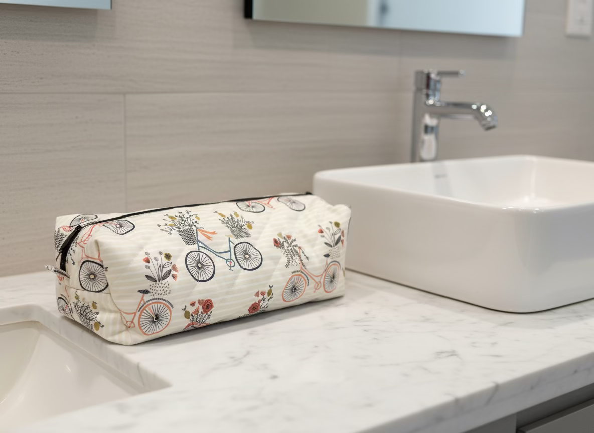 Bicycle Rides Boxed Cosmetic Bag