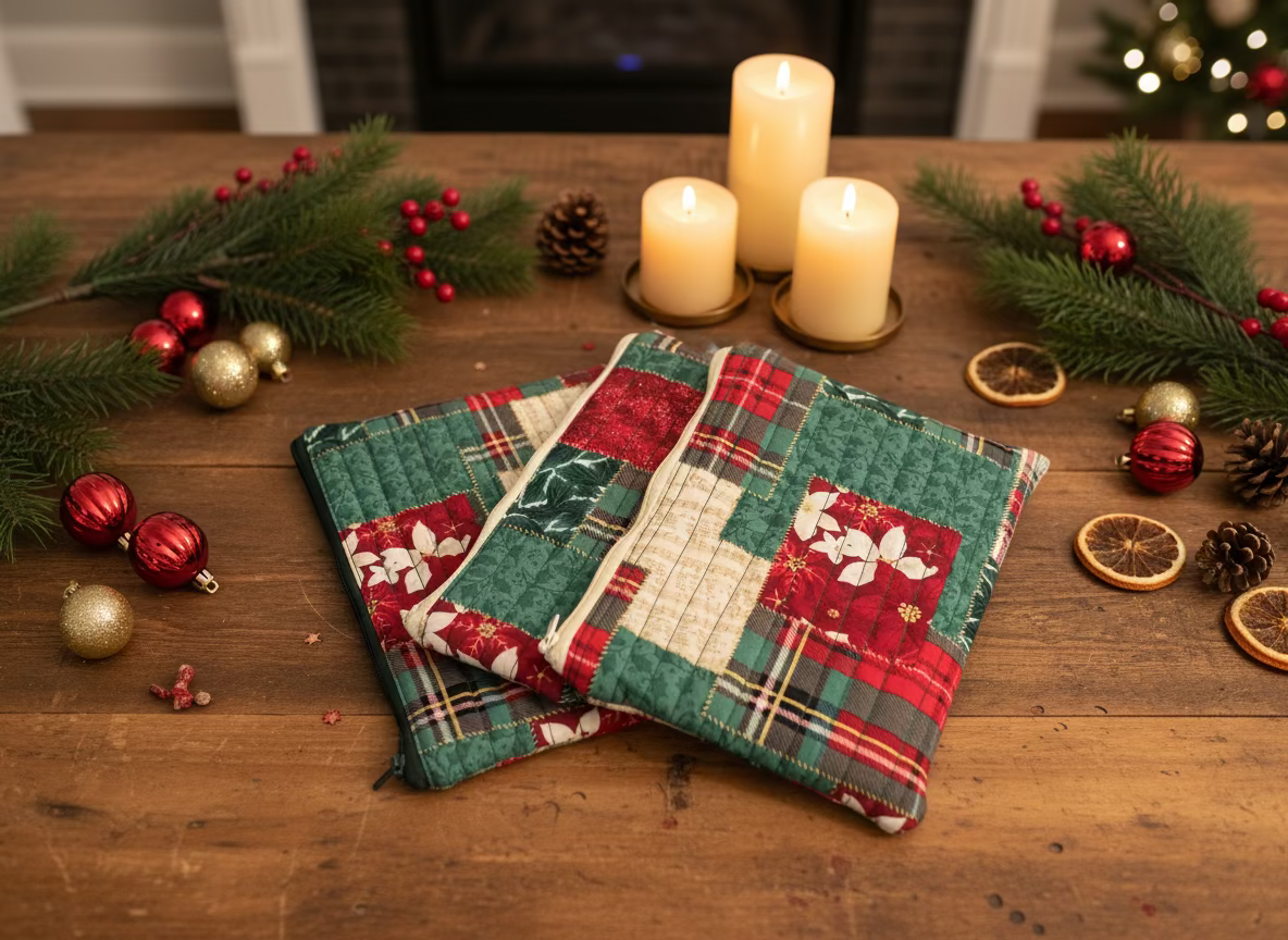 Quilted Christmas Pouch