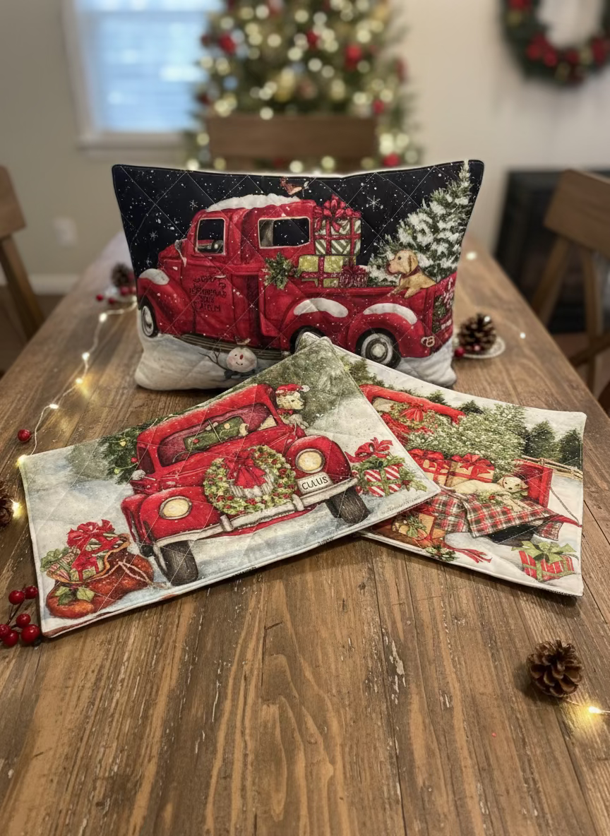 Quilted Christmas Placemat Sets