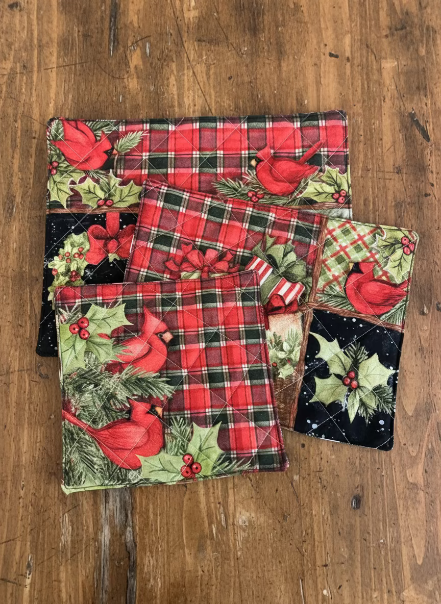 Quilted Christmas Placemat Sets