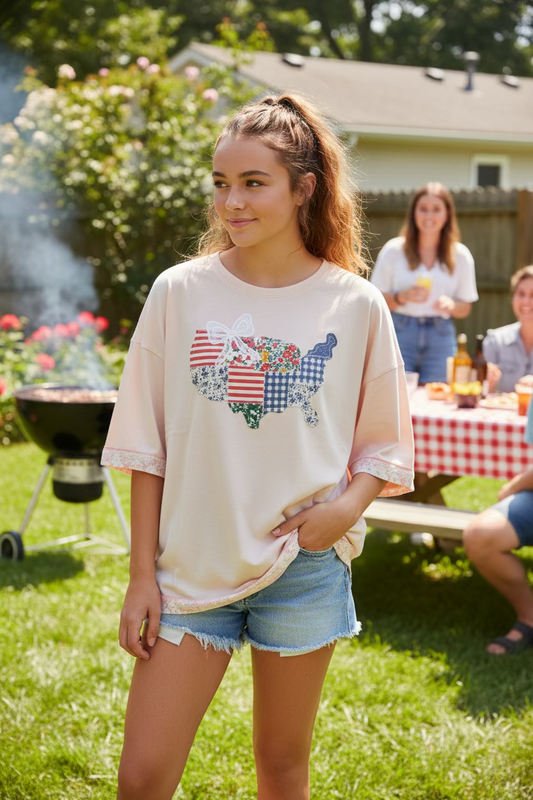 Quilted American Flag Tunic