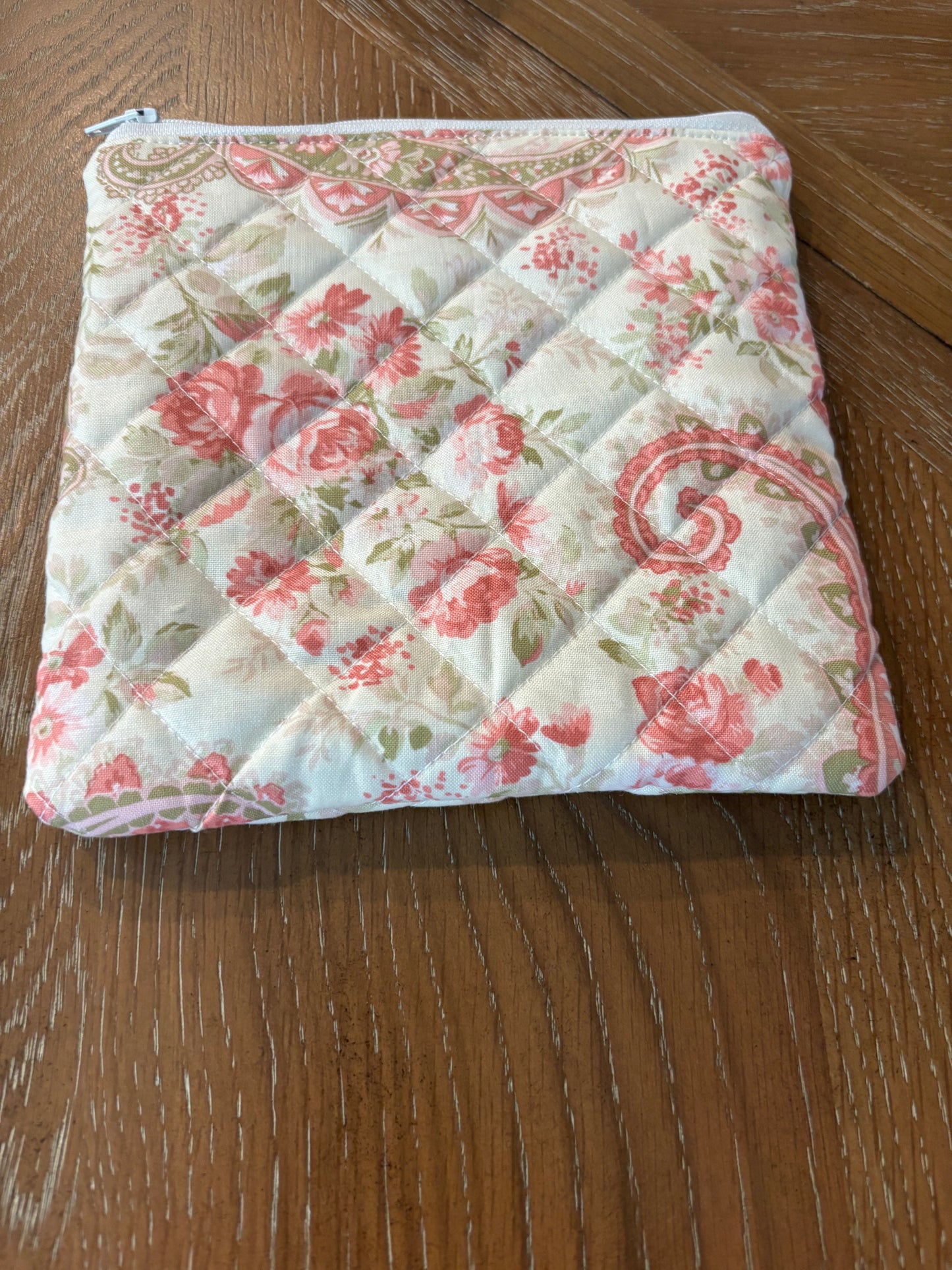 Paisley in Pink Large Zipper Pouch