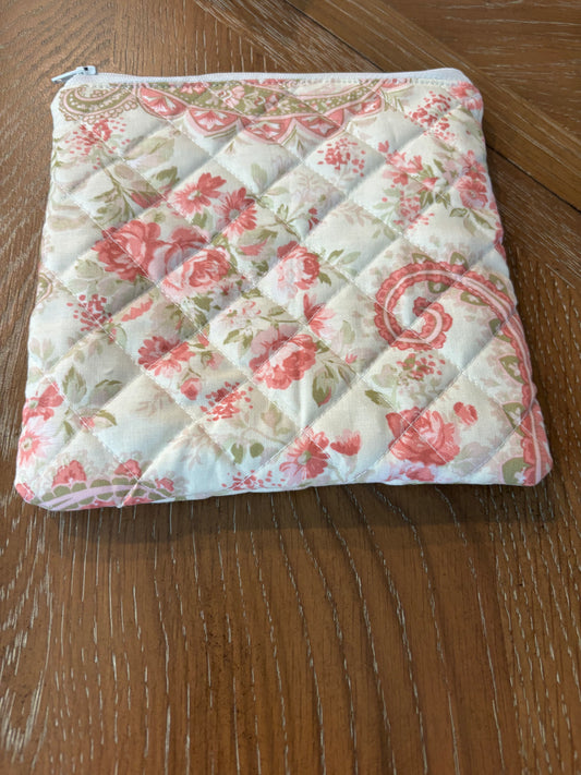 Paisley in Pink Large Zipper Pouch