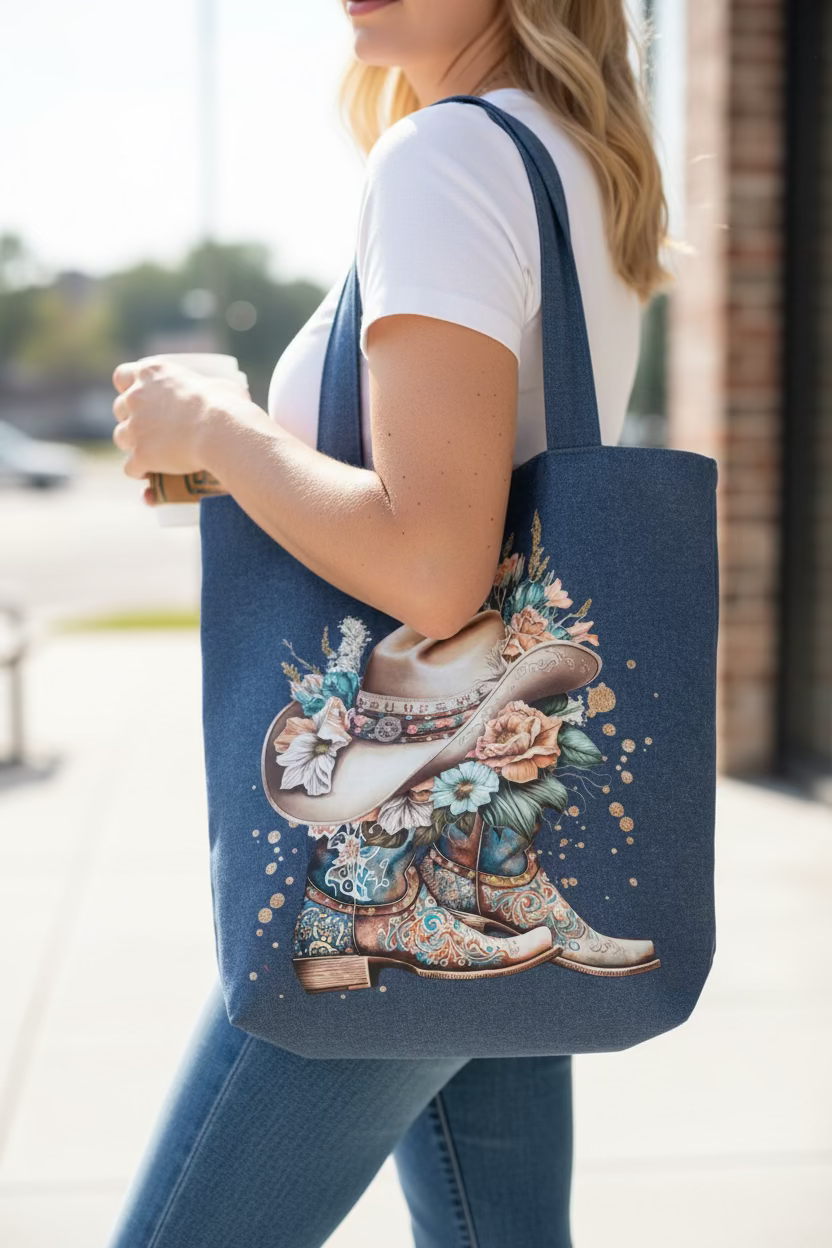 Cowgirl Boots Tote Bag
