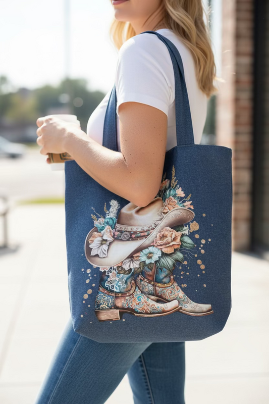 Cowgirl Boots Tote Bag