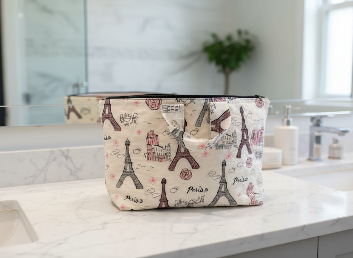 Springtime in Paris Large Cosmetic Tote